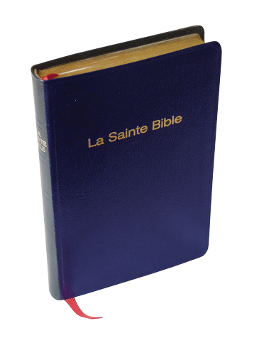 Bible Darby, de poche, bleue - couverture souple, vivella, tranche or 