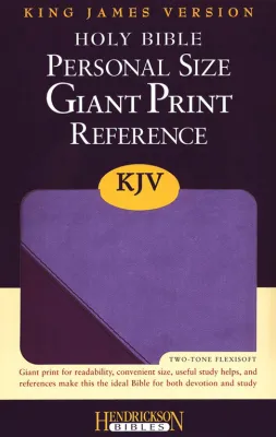 Anglais, Bible KJV, gros caractères, souple, lilas