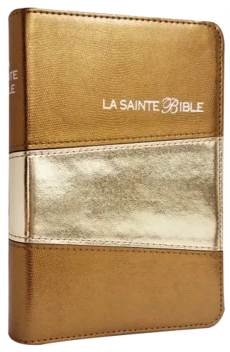 Bible Segond 1910, compacte, dorée - couverture souple, vivella, tranche or