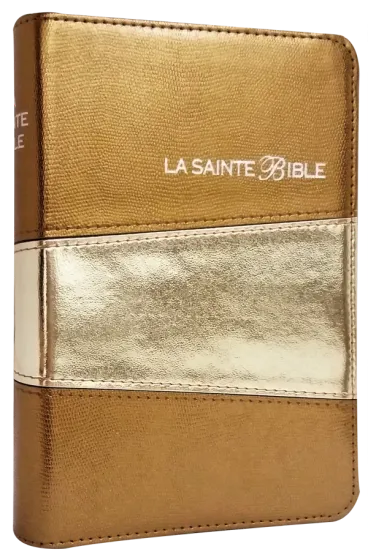 Bible Segond 1910, compacte, dorée - couverture souple, vivella, tranche or
