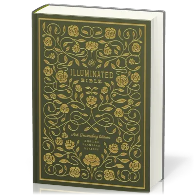 Anglais, Bible ESV Journal de bord, Illuminated, couverture illustrée verte - Illuminated Bible,...