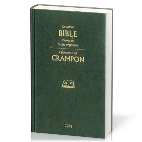 Bible Crampon 1923, verte - couverture rigide avec étui 