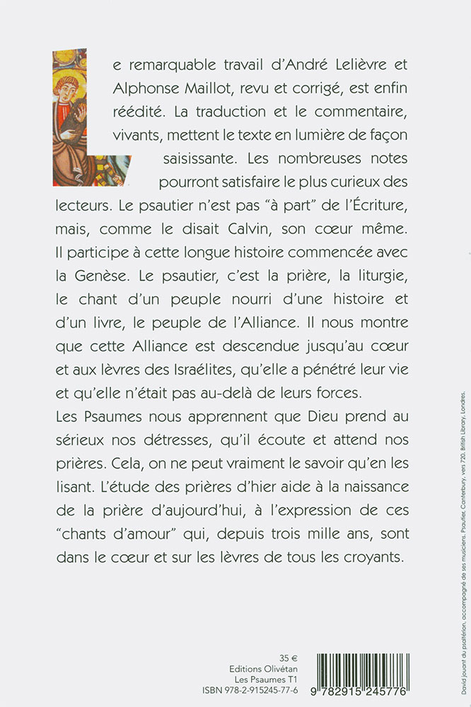 Psaumes, chants d'amour (Les) [vol.1] : 1 à 75