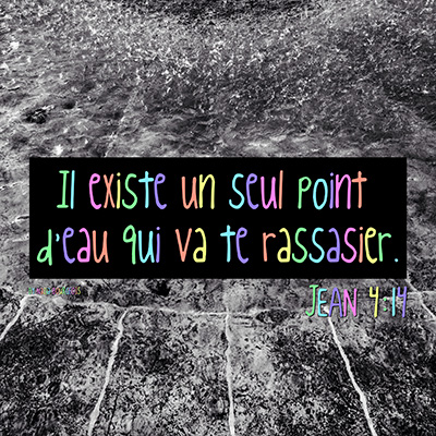 Tableau alu "Il existe un seul point d'eau"