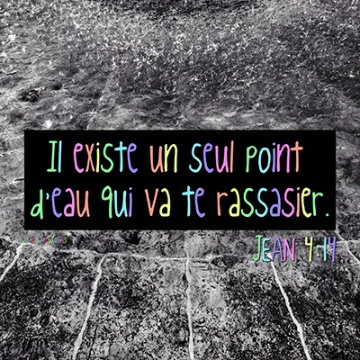 Tableau alu "Il existe un seul point d'eau"