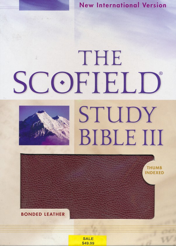Anglais, Bible d'étude NIV, Scofield III, cuir, bordeaux, onglets