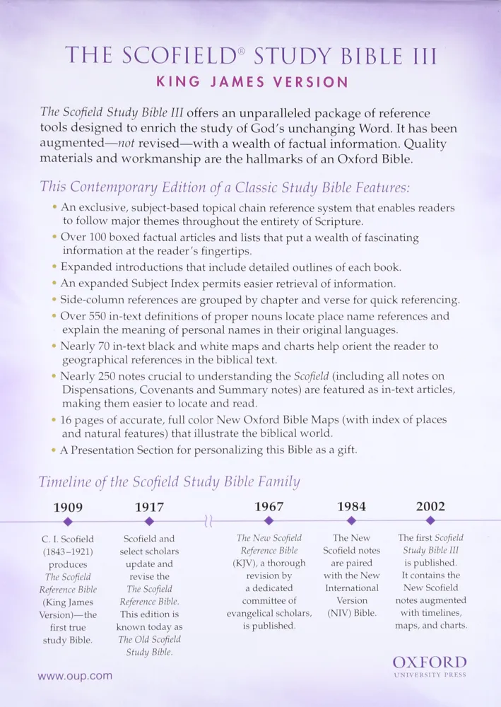 Anglais, Scofield Study Bible KJV - Bible d'étude Scofield KJV, similicuir, noir, fermeture éclair