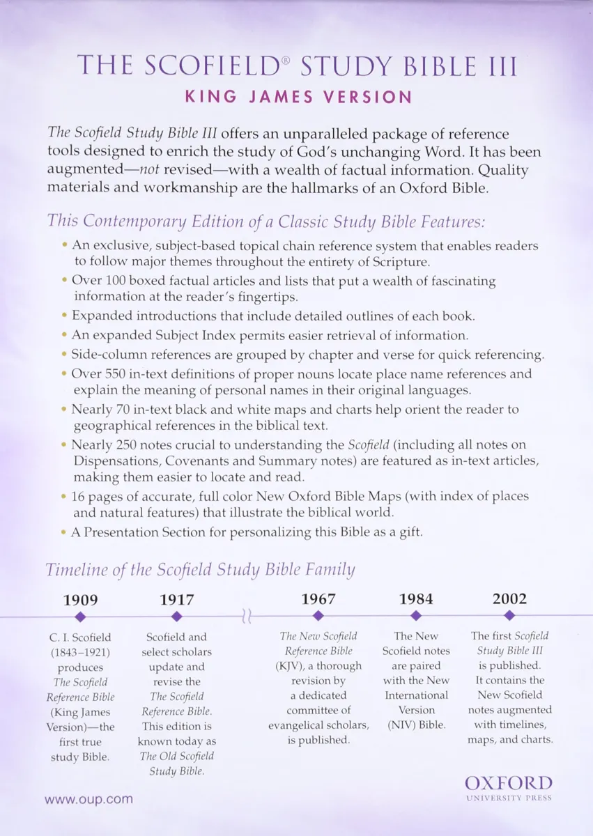 Anglais, Scofield Study Bible KJV - Bible d'étude Scofield KJV, similicuir, noir, fermeture éclair