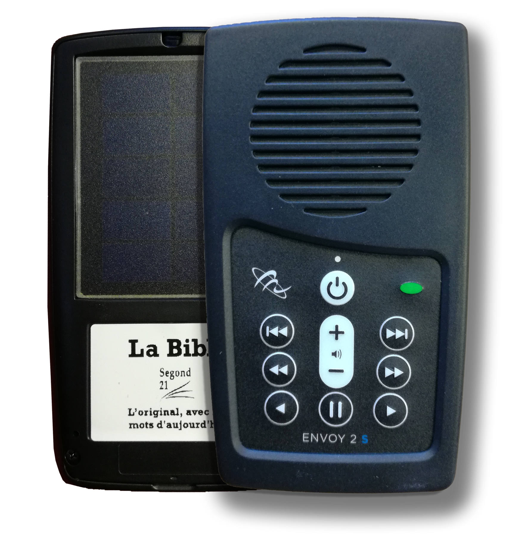 Lecteur audio solaire de Bible Segond 21 - écouteurs et câble de chargement inclus