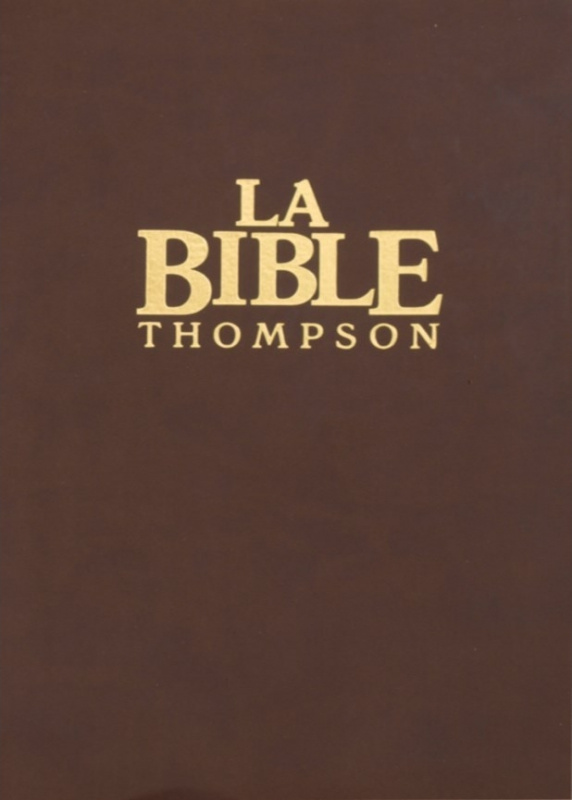 Bible Thompson Colombe de luxe, marron - couverture souple, tranche or avec onglets