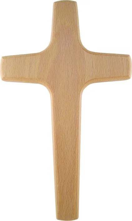 Croix murale - hêtre laqué - 29 x 17.50 cm