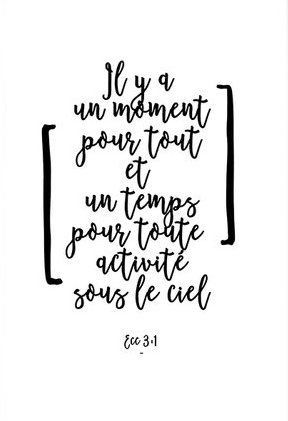 Affiche A3 Ecclesiaste 3:1