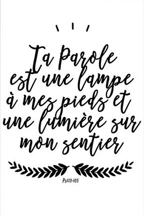 Affiche A4 Psaumes 119:105