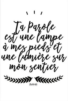 Affiche A4 Psaumes 119:105
