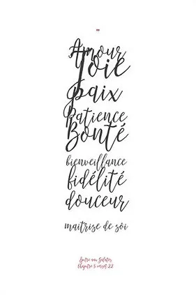 Affiche A4 Galates 5:22