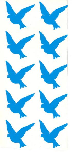 AUTOCOL. COLOMBE BLANC/BLEU