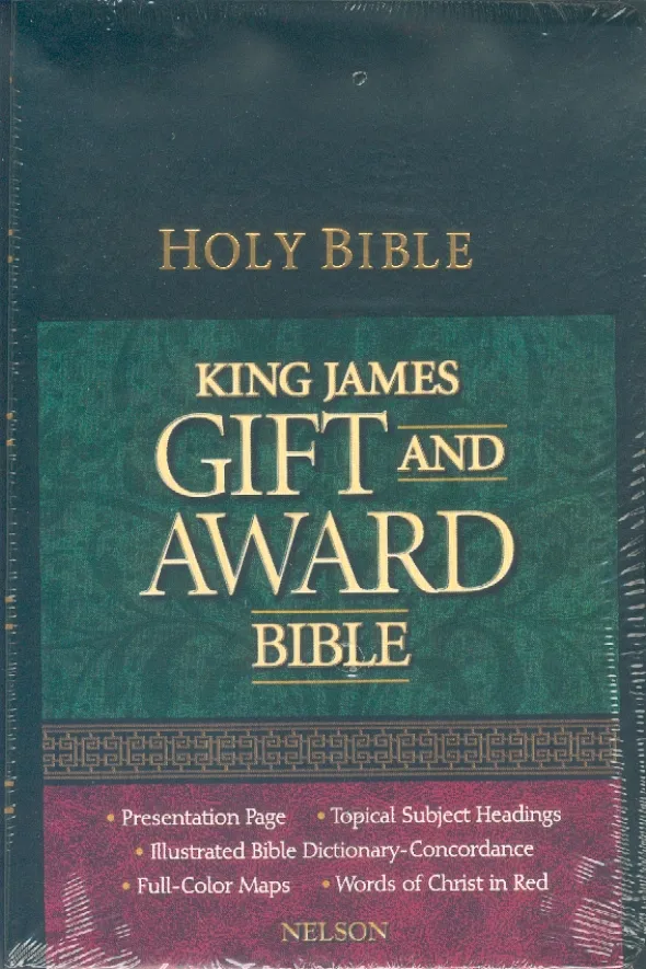 ANGLAIS BIBLE KJV NELSON NOIR GIFT AWARD, KING JAMES VERSION