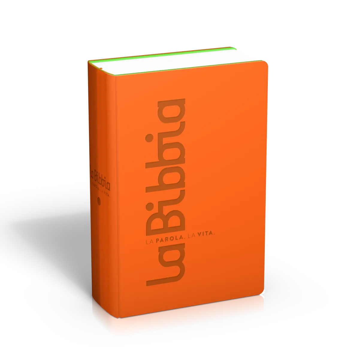 Italien, Bible format mini NR2006 - couverture souple Vivella orange/vert