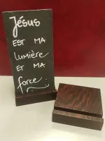 Pieds en bois pour ardoise - Wengé