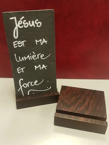 Pieds en bois pour ardoise - Wengé