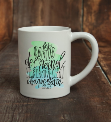 Tasse "Les bontés de l'Eternel…" - Lamentations 3:22