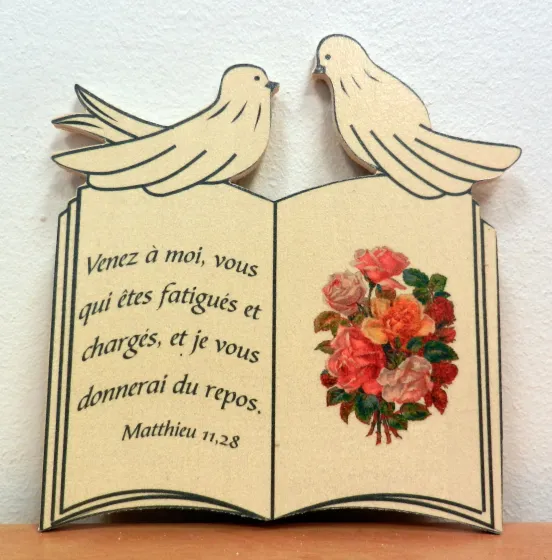 Bois livret, Venez à moi […] - Matthieu 11.28
