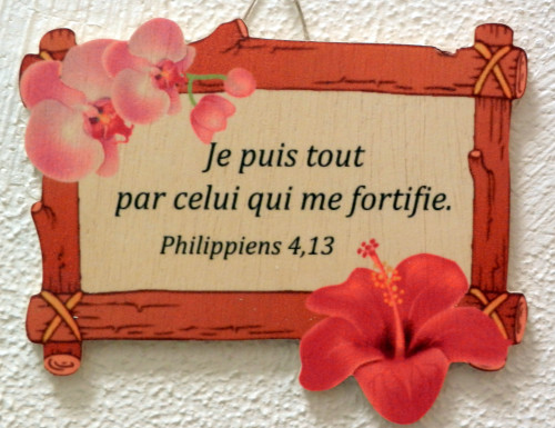 Bois, cadre avec fleurs, Philippiens 4.13