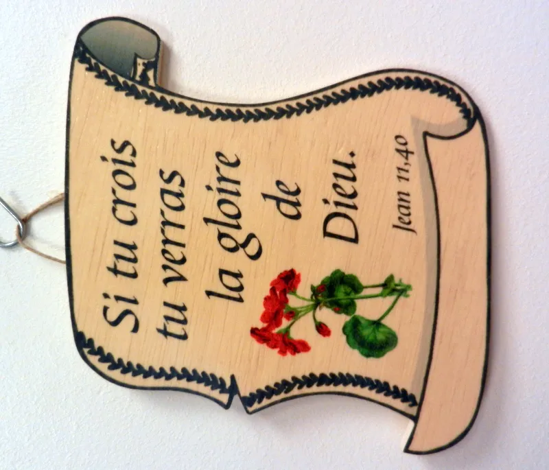 Bois parchemin petit "Si tu crois […]" - Jean 11.40