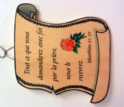 Bois parchemin petit, Matthieu 21.22