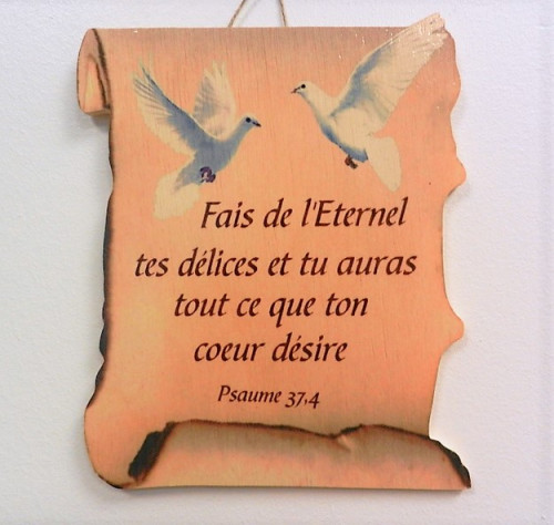 Bois parchemin, Fais de l'Éternel tes délices […] - Ps 37.4