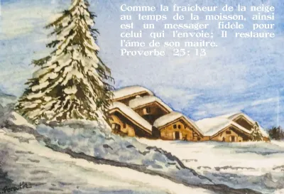 Tableau reproduction aquarelle Proverbe 25.31 - avec cadre