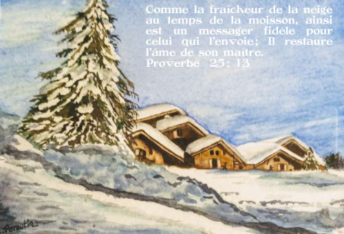 Tableau reproduction aquarelle Proverbe 25.31 - avec cadre