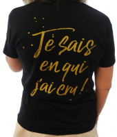 Je sais en qui j'ai cru 2 faces - T-Shirt noir