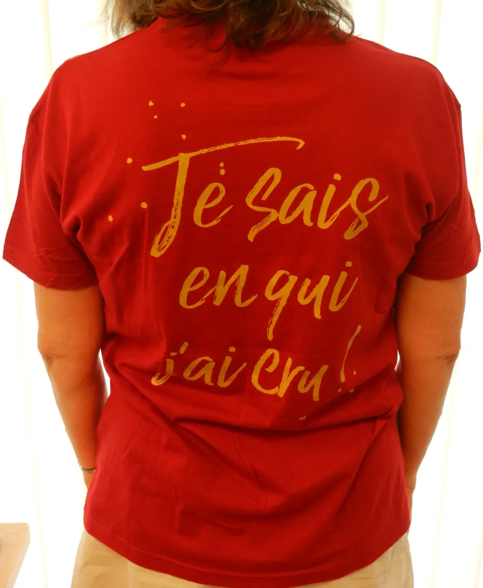 Je sais en qui j'ai cru 2 faces - T-Shirt rouge tango