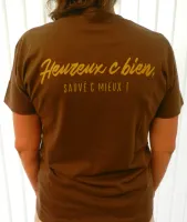 Jésus sauve + Heureux - T-Shirt terre