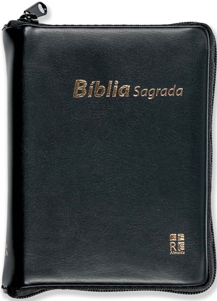 Portugais, Bible Almeida RC, DN 22Z - compact, vinyle noir, fermeture éclair [Almeida Revista e...