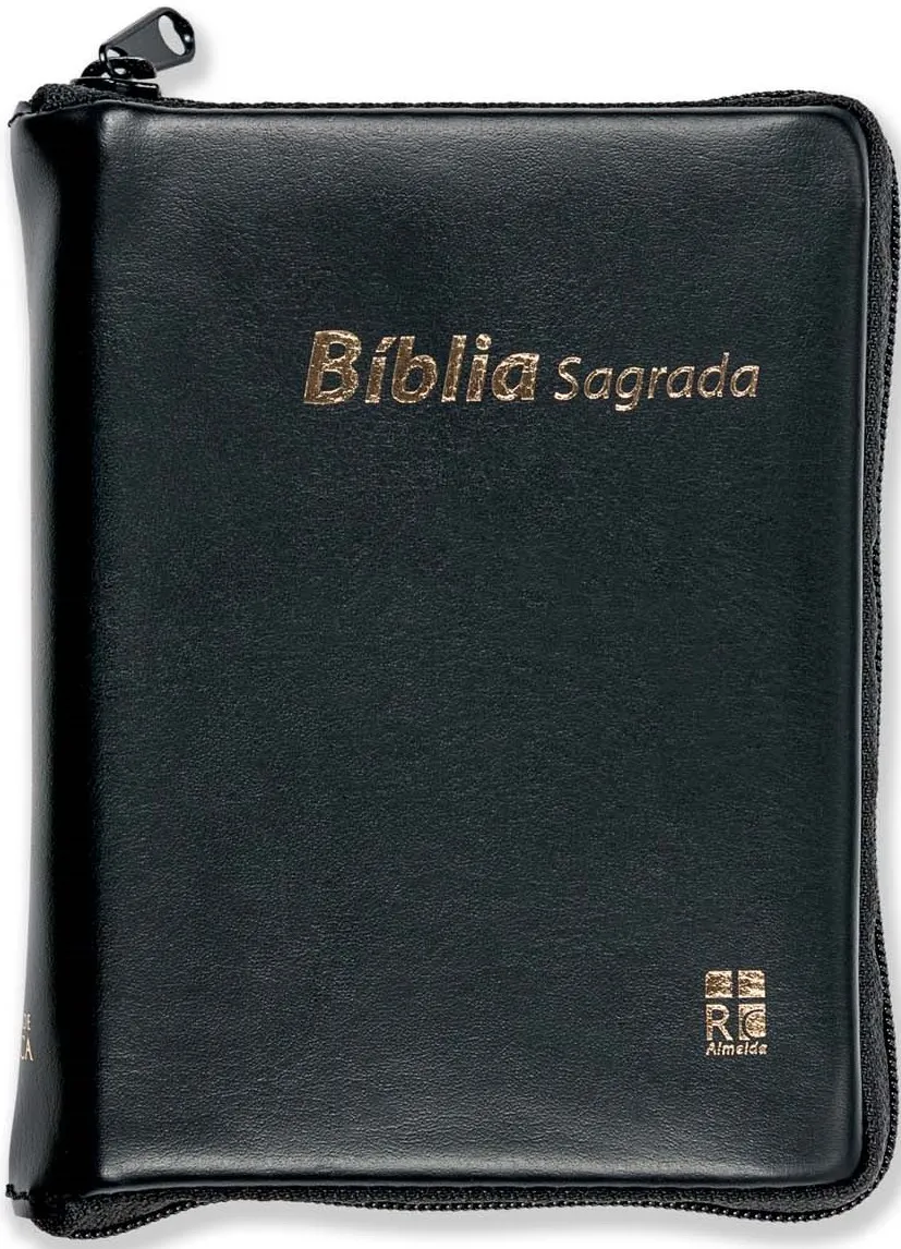 Portugais, Bible Almeida RC, DN 22Z - compact, vinyle noir, fermeture éclair [Almeida Revista e...