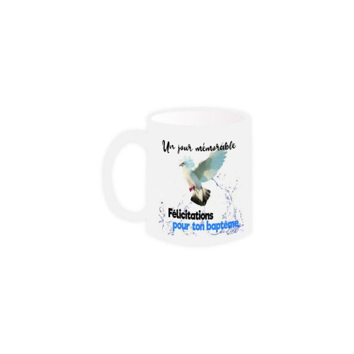 Mug "Il y a un seul Seigneur…" Ephésiens 4.5 - Félicitations pour ton baptême