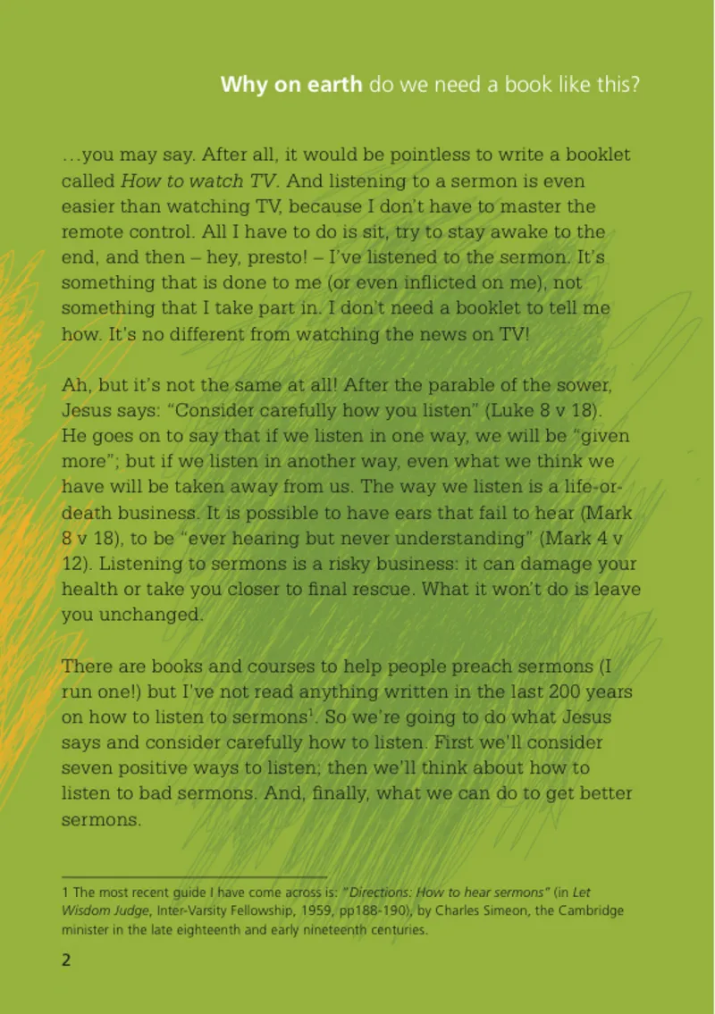 Listen up! - A practical guide to listening to sermons