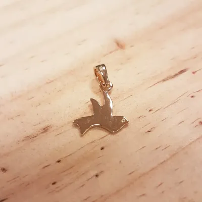 Pendentif Colombe Plaqué Or - Petit modèle