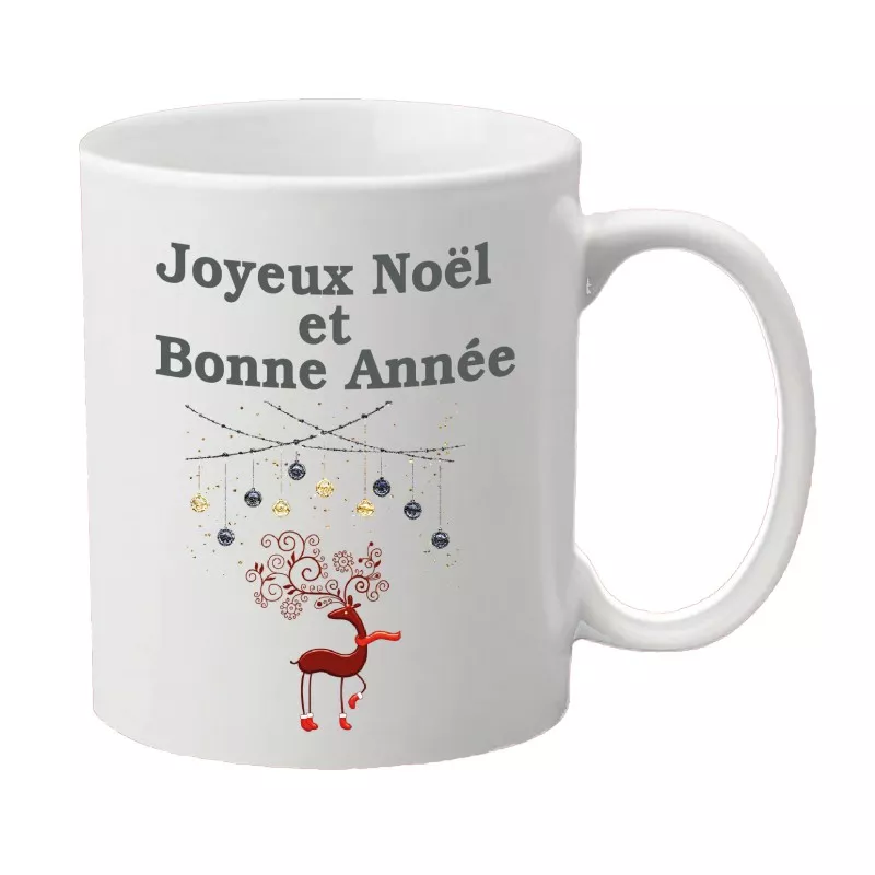 Mug Joyeux Noel personnalisé Prénom - La petite boutique à Clic