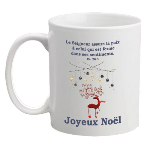 Mug "Le Seigneur assure la Paix […]" Es 26.3 - Joyeux Noël