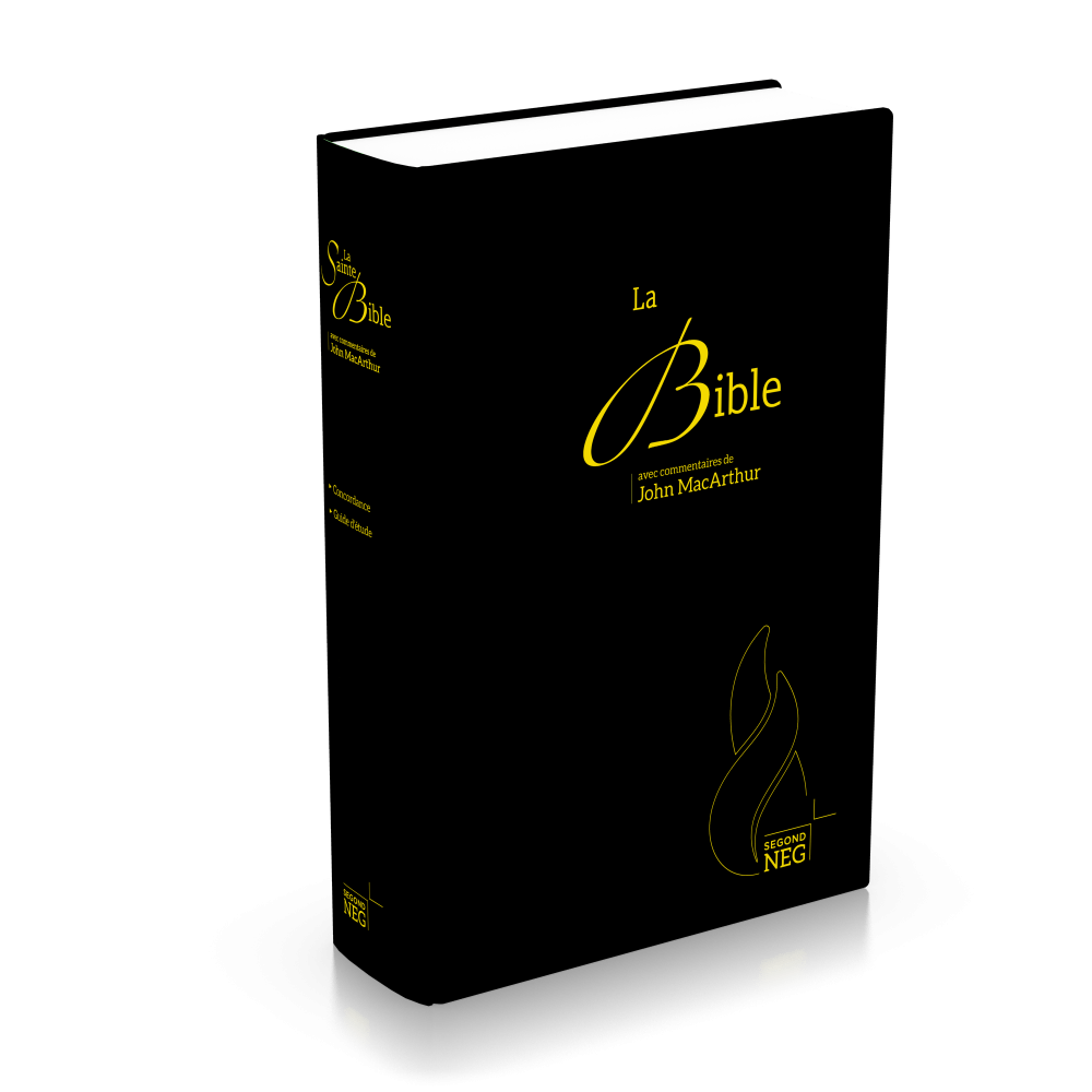 Bible d'étude Segond NEG Mac Arthur - Couverture rigide, Skyvertex noir