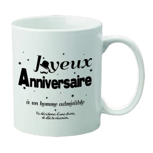 Mug « Tu décideras d'une chose […] » - Job 22.28. Joyeux anniversaire