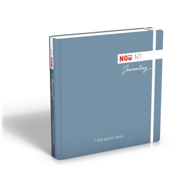 Allemand, NGÜ - Nouveau Testament - Edition journaling, relié bleu avec élastique