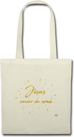 Tote bag "Jésus Sauveur du Monde" - Couleur écru