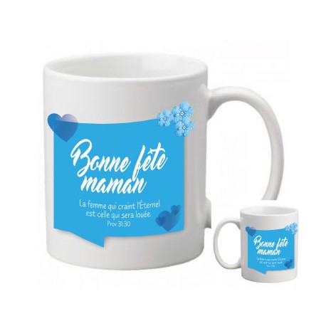 Mug "La femme qui craint l'Eternel…" Proverbe 31.30 - Fête des mères