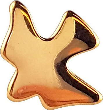 Pin's colombe pleine, plaqué or