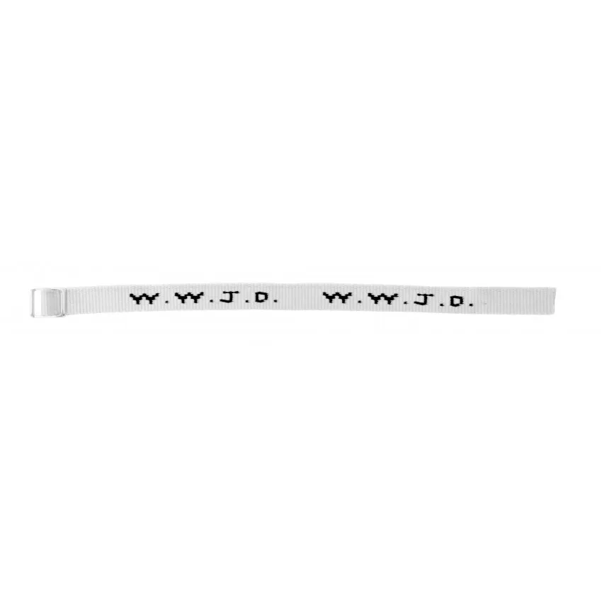 Bracelet WWJD blanc - What Would Jesus Do ?