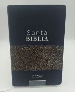 Espagnol, Bible Reina Valera 2020, flexa bleu foncé avec motifs feuillage